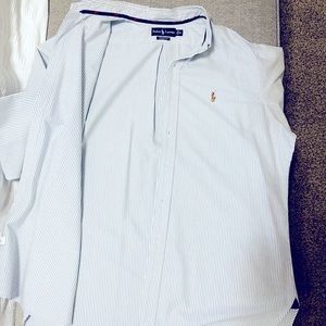 Classic Fit Striped Oxford Polo Shirt